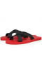 Christian Louboutin Loubi Cross Sandály Muly Guma Černá Červená Christian Louboutin Boty