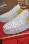 Christian Louboutin Námořník Loď Hroty Orlato Nazouvací Tenisky Bílá Žlutá