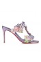 Christian Louboutin Flora 85mm Muly Telecí Kůže Kvetoucí Tisk A Duhové Nappa Kůže Vícebarevná