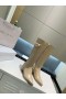 Jimmy Choo Koleno Boot 45mm Kapsy Dekor Med Podpatku Béžové