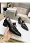 Jimmy Choo Mokasíny 50mm JC Znak Černé