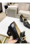 Jimmy Choo Mokasíny 50mm JC Znak Černé