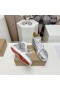 Christian Louboutin Lou Hroty High-top Tenisky, Kůže a Tkaniny Silver