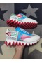 Christian Louboutin Loubishark Donna Ploché Tenisky Telecí Kůže Vícebarevná
