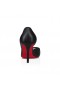 Christian Louboutin Otevřít Apostropha 80mm Čerpadla Nappa Kožené Černé Boty CL