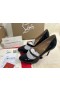 Christian Louboutin Charlene Mary Jane Čerpadla 100mm Patent Kožené Černé