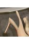 Christian Louboutin Clare Sling 80mm Čerpadla Patent Kožené Nude