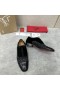 Christian Louboutin Greggo Oxford Telecí Kůže Kamínky a Černý Samet