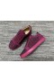 Christian Louboutin Louis Junior Strass Ženy Tenisky Semišové Kožené Vínové