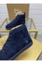 Christian Louboutin Louis Orlato Vysoké Top Tenisky Veau Velur Modrý
