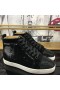 Christian Louboutin Louis Strass Tenisky Veau Velur Černý Flitr
