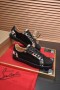 Christian Louboutin Pánské Tenisky Low-top Květinové Obložení Veau Velur Černý