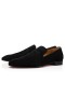 Christian Louboutin Námořnictvo Pampeliška Flat Black Tele