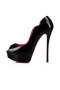 Christian Louboutin Platformy Buchtu 150 mm Černá/lin Porpora-multi Patent