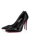 Christian Louboutin Čerpadla Kate 100 mm Černý/lin Černá Patent
