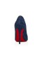 Christian Louboutin Čerpadla Kate 100 mm Denim/lin Saba Zlato Bavlna