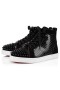Christian Louboutin Tenisky Lou Hroty, Žena, Černá/černé Semišové Telecí kůže