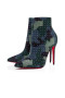 Christian Louboutin Spikita Kořist, Takže Kate 100 mm Multi/stříbrný Semiš Telecí kůže