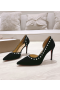 Christian Louboutin Iriza Pumps Spikes 100mm Veau Velours Black