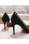 Christian Louboutin Iriza Pumps Spikes 100mm Veau Velours Black