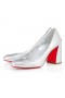 Christian Louboutin Miss Sab 85 Mm Pumps Laminated Calf Leather Silver