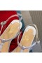 Christian Louboutin Nosy T-Strap Flat Sandals Coarse Glitter and PVC Black