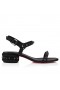 Christian Louboutin Pyrasand 30 Mm Strappy Sandals Waxed Calf Leather Black