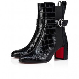 Christian Louboutin Cl Chelsea KoÅist 70 Mm Aligátor Reliéfnà Telecà Kůže Äerné Christian Louboutin Boty