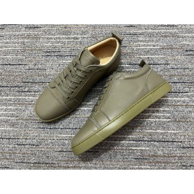 Christian Louboutin Louis Junior Orlato Tenisky Telecà Kůže Armádnà Zelená