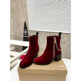 Christian Louboutin Yoz Rty Boot 70mm Sametové Vínové