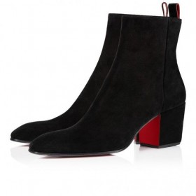 Christian Rosalio St 70 Mm Boty Kožené Černé Boty Od Christiana Louboutina