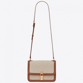 Saint Laurent Carre Satchel Bag Beige Canvas Saint Laurent Tašky