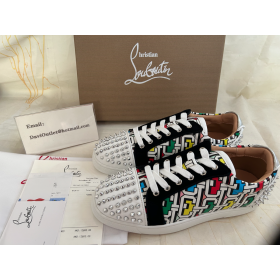 Christian Louboutin Seavaste 2 Ploché Dámské boty Cl Logo Tele a Semiš Vícebarevná