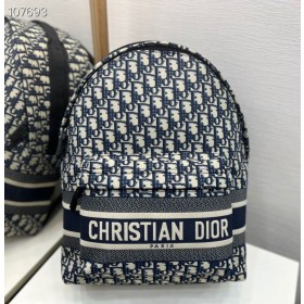DiorTravel Batoh 42CM Modrý Dior Šikmé Jacquard