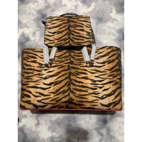 Christian Louboutin Cabata Kůže Tote Bag Tiger Tištěné Christian Louboutin Tašky