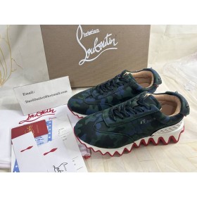 Christian Louboutin Loubishark Donna Ploché Tenisky Kamufláž Veau Velur Multi