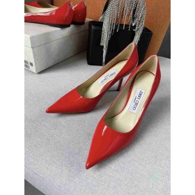 Jimmy Choo Láska 85 Telecí Kůže Čerpadla JC Znak Červené