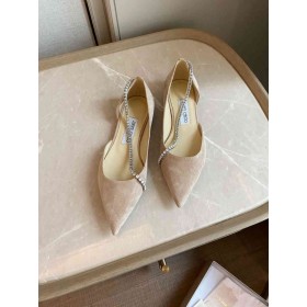 Jimmy Choo trude Crystal Řetěz Semišové Nude