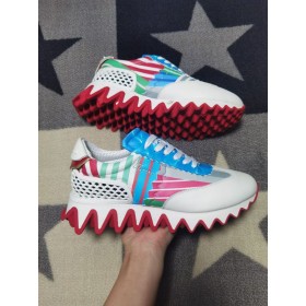 Christian Louboutin Loubishark Donna Ploché Tenisky Telecí Kůže Vícebarevná