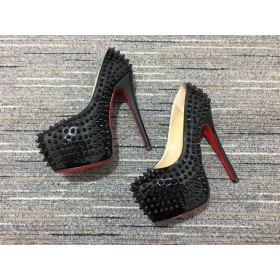 Christian Louboutin Daffodile Hroty Platformy 160mm Patent Äerná