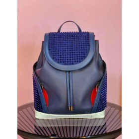 Christian Louboutin Explorafunk Batoh Telecà Kůže Hroty Modré Christian Louboutin Tašky
