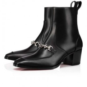 Christian Louboutin Boot Mayerswing Černá/stříbrná Tele