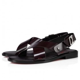 Christian Louboutin Farniento Červené Bordeaux Tele Sandál