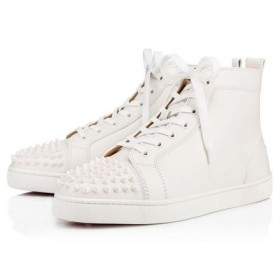 Christian Louboutin Lou Hroty Bílá/bílá Kůže