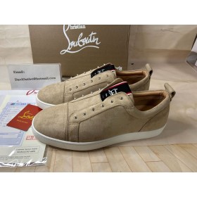 Christian Louboutin Low-top F. a. V Fique A Vontade Šedá Sasso Kůže