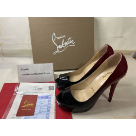 Christian Louboutin Čerpadla Nové Velmi Prive 120 mm Černá-červená/černá lakovaná Tele
