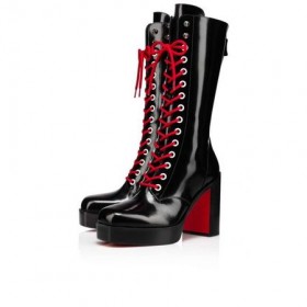 Christian Louboutin Vysoký Spouštěcí Fáze Krajky 110 mm Černé Kůže