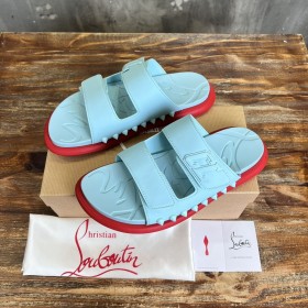 Christian Louboutin Men Strap Sandals Rubber Blue