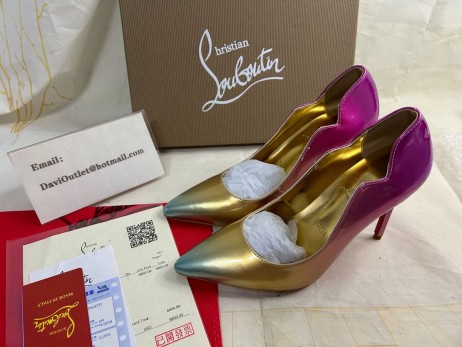 Christian Louboutin Hot Chick 100 Mm Pumper Boreale Specchio Læder Flerfarvet