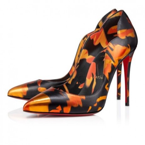 Christian Louboutin Hot Chick 100 mm Pumper Specchio Læder På Brand-Flerfarvet